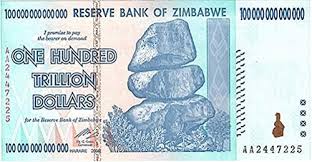 100兆ジンバブエドル紙幣